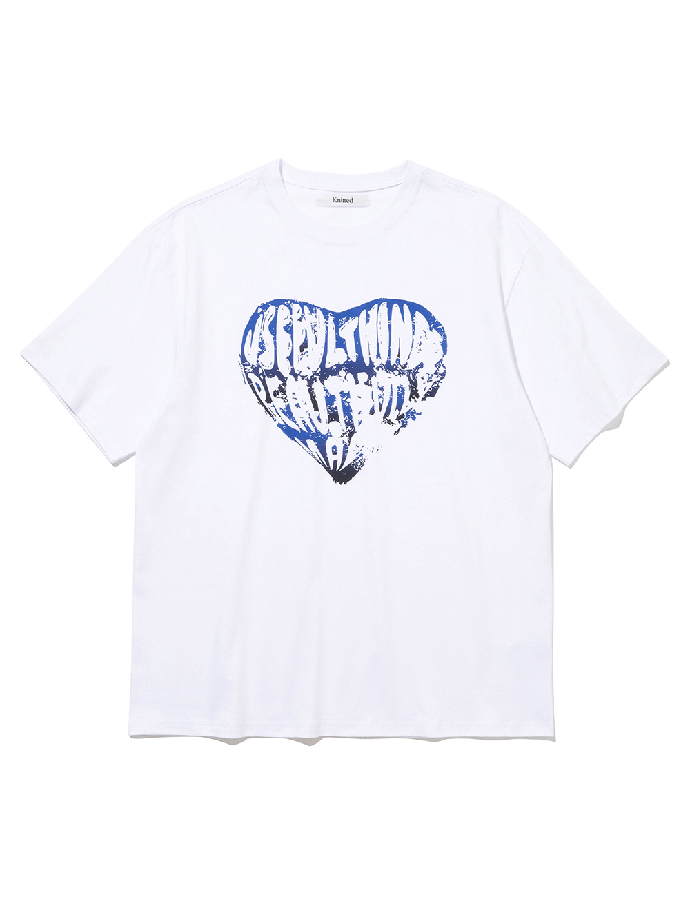 빈티지 하트 티셔츠 WHITE-BLUE (3/15출고)