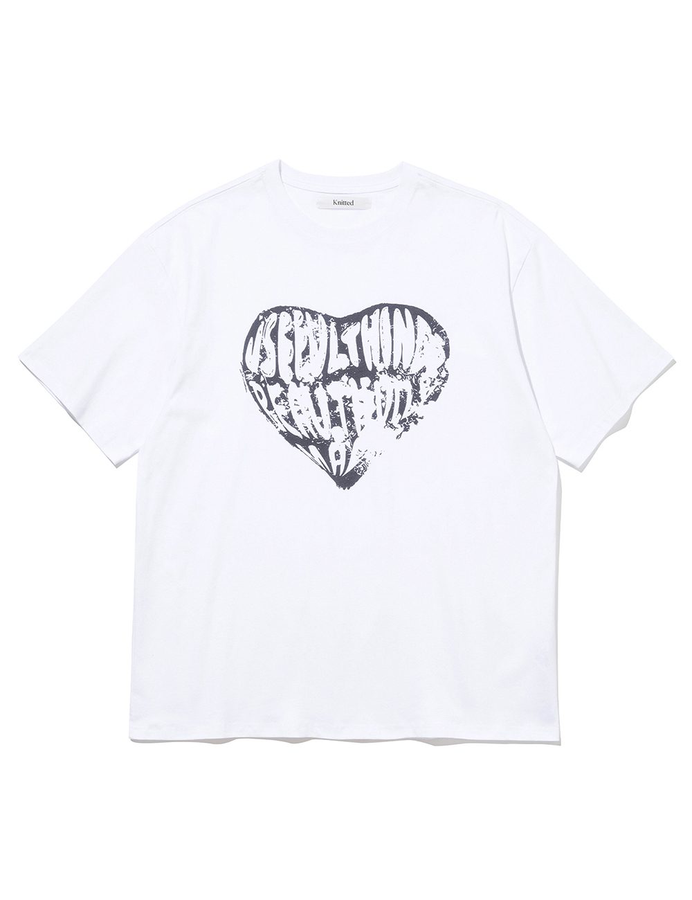 빈티지 하트 티셔츠 WHITE-CHARCOAL (5/24 출고)