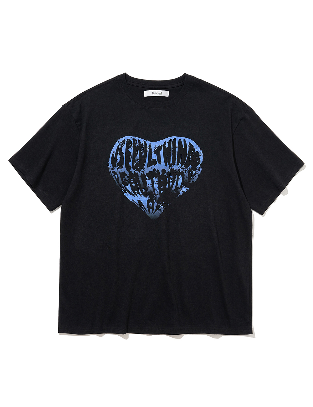 빈티지 하트 티셔츠 BLACK-BLUE (6/14 출고)